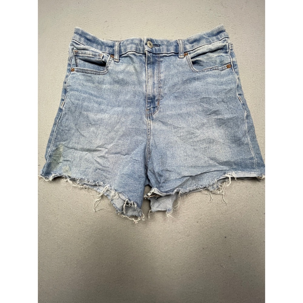 American Eagle Denim Shorts Cotton Blend Light Wash Blue Size 12 Womens